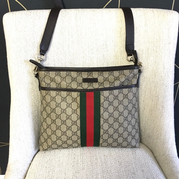 Authentic Gucci unisex messenger bag coated canvas - Picture 2 of 16